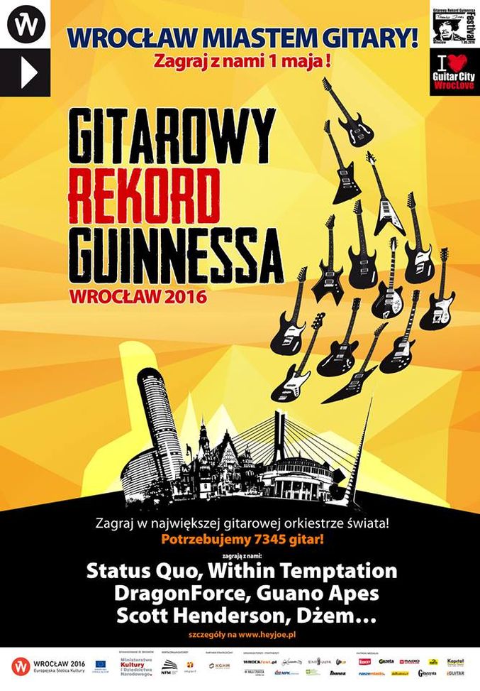 Gitarowy rekord Guinnessa, Wrocław 2016 - plakat