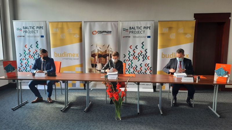 Podpisanie umowy między Gaz System SA a Budimex S.A. na  generalną realizację inwestycji „Budowa gazociągu Goleniów – Lwówek”