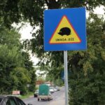 znaki drogowe "uwaga jeże" ustawione na ulicach Lublina fot. miasto Lublin