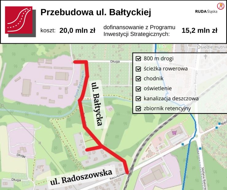 Przebudowa ul. Bałtyckiej (1) grafika UM Ruda Śląska