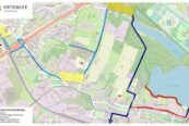 Mapa rowerowa w rejonie Korczaka, Hallera fot. Urząd Miasta Katowice