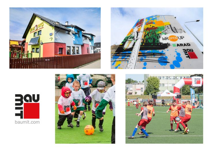 ColorLove Przedszkole we Wrząsowicach, mural namalowany farbami Baumit we Wrocławiu,
Mini Mistrzostwa Przedszkolaków 2018, Baumit Parasol Cup 2023
Fot. Baumit